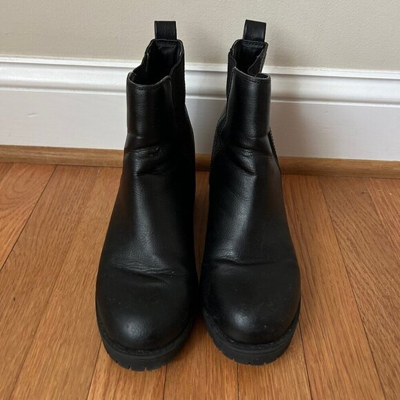MIA Jody Chelsea Black Ankle Chunky Boot Booties Women’s Size 8 - Picture 3 of 9